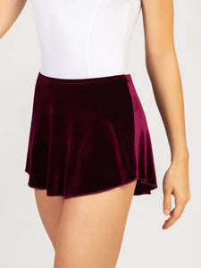 Jewelry Box High Low Velvet Garnet Skirt