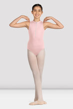 Load image into Gallery viewer, Girls Pink Glow Girl Zip Front Leotard
