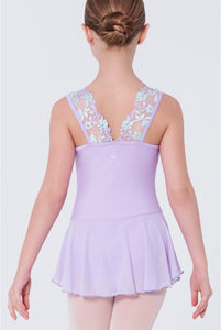 Girls Kamae Lilac Skirted Leotard