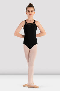 Girls Melica Black Camisole Leotard