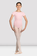 Load image into Gallery viewer, Girls Mirella Pink Glow Girl Cap Sleeve Leotard
