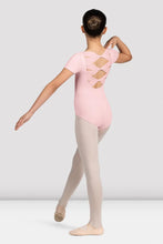 Load image into Gallery viewer, Girls Mirella Pink Glow Girl Cap Sleeve Leotard
