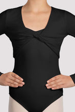 Load image into Gallery viewer, Girls Mirella Black Glow Girl Twist Front Top
