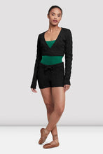 Load image into Gallery viewer, Ladies Nola Long Sleeve Black Wrap Top
