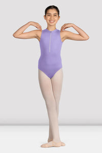 Girls Lilac Glow Girl Zip Front Leotard