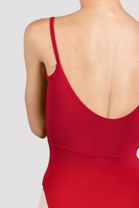 Ladies Ruby Scoop Back Leotard- Red