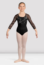 Load image into Gallery viewer, Girls Isobel Floral 3/4 Sleeve Top Black
