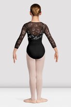 Load image into Gallery viewer, Girls Isobel Floral 3/4 Sleeve Top Black

