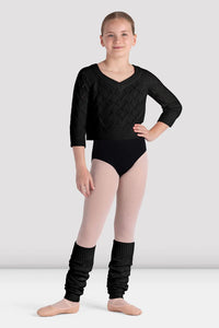 Girls Soraya 3/4 Black Knit Sweater