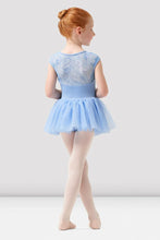 Load image into Gallery viewer, Girls Mirella Blue Paisley Cap Sleeve Tutu Dress

