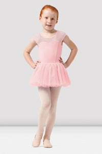 Girls Mirella Pink Paisley Cap Sleeve Tutu Dress