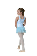 Load image into Gallery viewer, Girls Floral Printed Light Blue Tutu Dress

