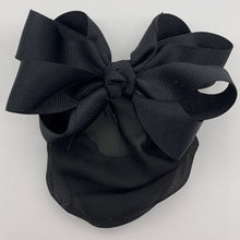 Load image into Gallery viewer, Grosgrain Black Bow With Snood

