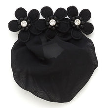 Load image into Gallery viewer, Flower and Stone Black Snood
