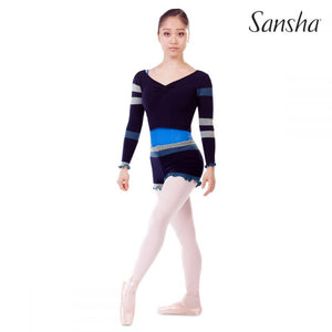 Ladies Anahita Navy Gray Sweater