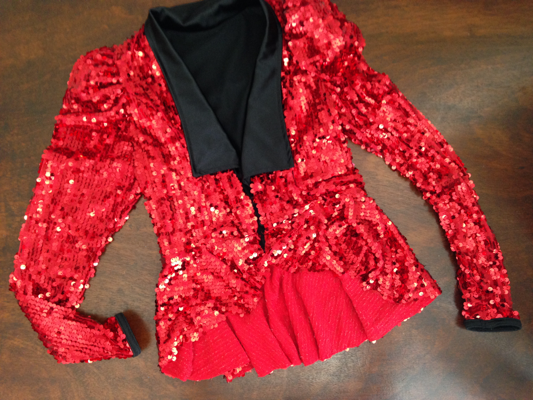 Red Glitter Jacket(kids and adult sizes)