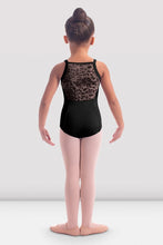 Load image into Gallery viewer, Girls Animal Print Mesh Back Paneled Camisole Leotard
