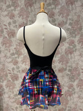 Load image into Gallery viewer, Ladies Modern Pink Blue Plaid Print Wrap On Skirt
