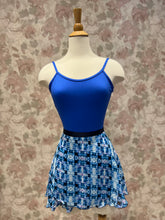Load image into Gallery viewer, Ladies 14&quot; Blue Tie-Dye Print Wrap On Skirt

