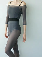 Load image into Gallery viewer, Ladies Charcoal Meshie Tights
