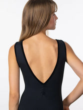Load image into Gallery viewer, Ladies Black Autumn Canopy Empire Bateau Neck Leotard
