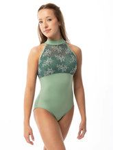 Load image into Gallery viewer, Ladies Sage Darcy Sweetheart High Neck Leotard
