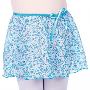 Girls Ditsy Flower Turquoise Pull On Skirt