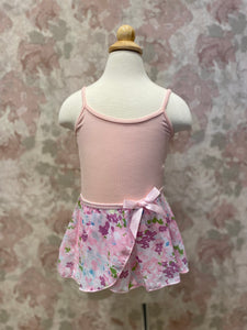 Girls Pastel Flower Pink Skirt