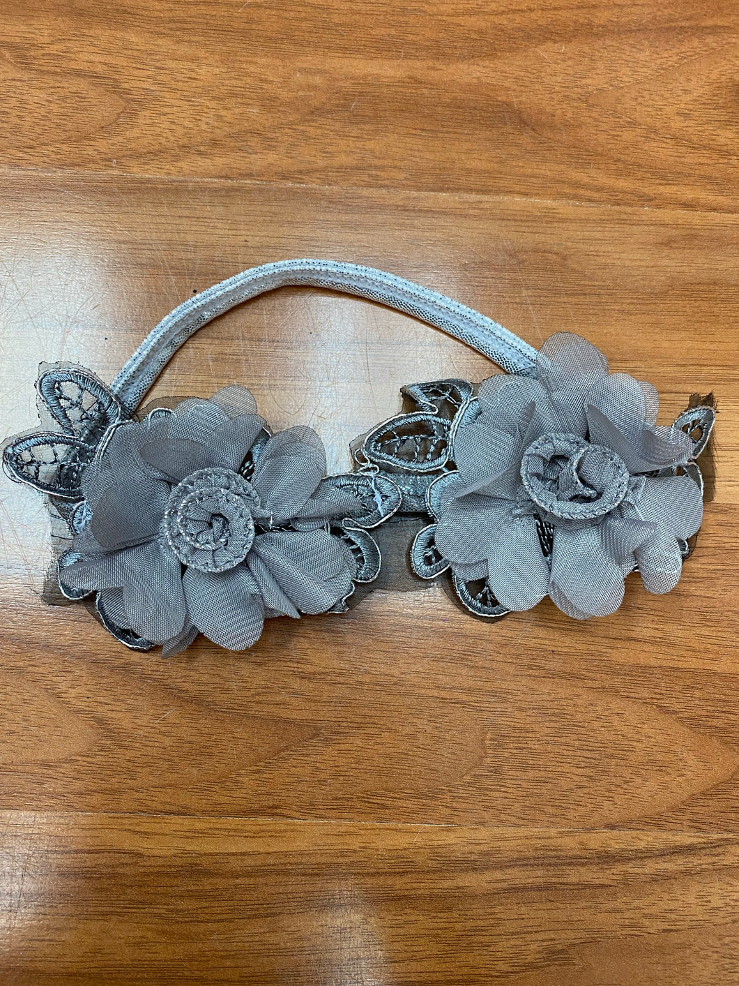 Gray Flower Headband