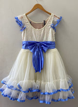 Load image into Gallery viewer, Ivory &amp; Blue Tutu Dress
