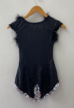 Load image into Gallery viewer, Black &amp; White Glitter Costume with Feathers
