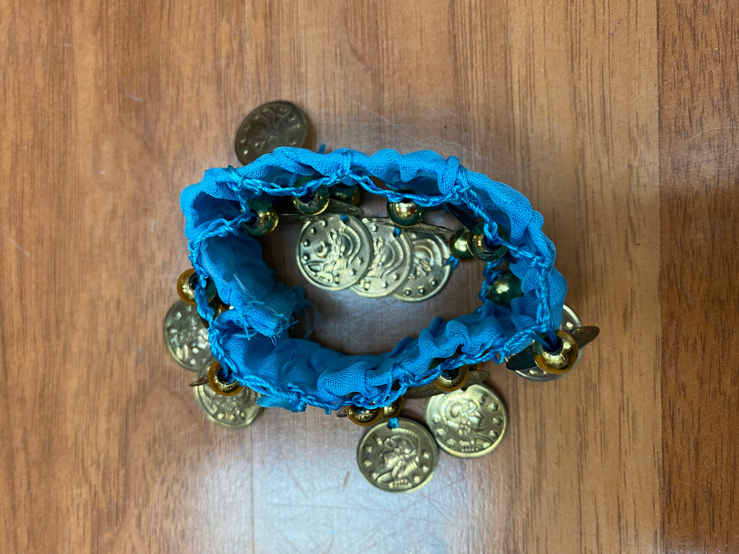 French Blue Belly Dance Wrist Accessories