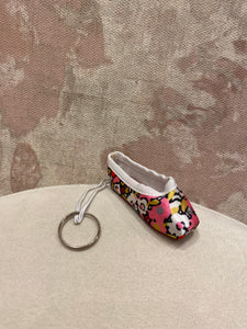 Flower Pattern Mini Pointe Shoe Keychain