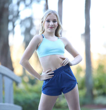 Load image into Gallery viewer, Ladies Track Blue Opal Shorts
