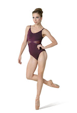 Load image into Gallery viewer, Ladies Alexis Merlot Camisole Leotard With Sheer Inserts
