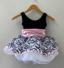 Load image into Gallery viewer, Black &amp; White Mini Tutu Dress with Pink Details
