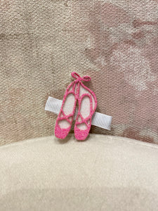 Ballerina Shoe and Dance Glitter Clips