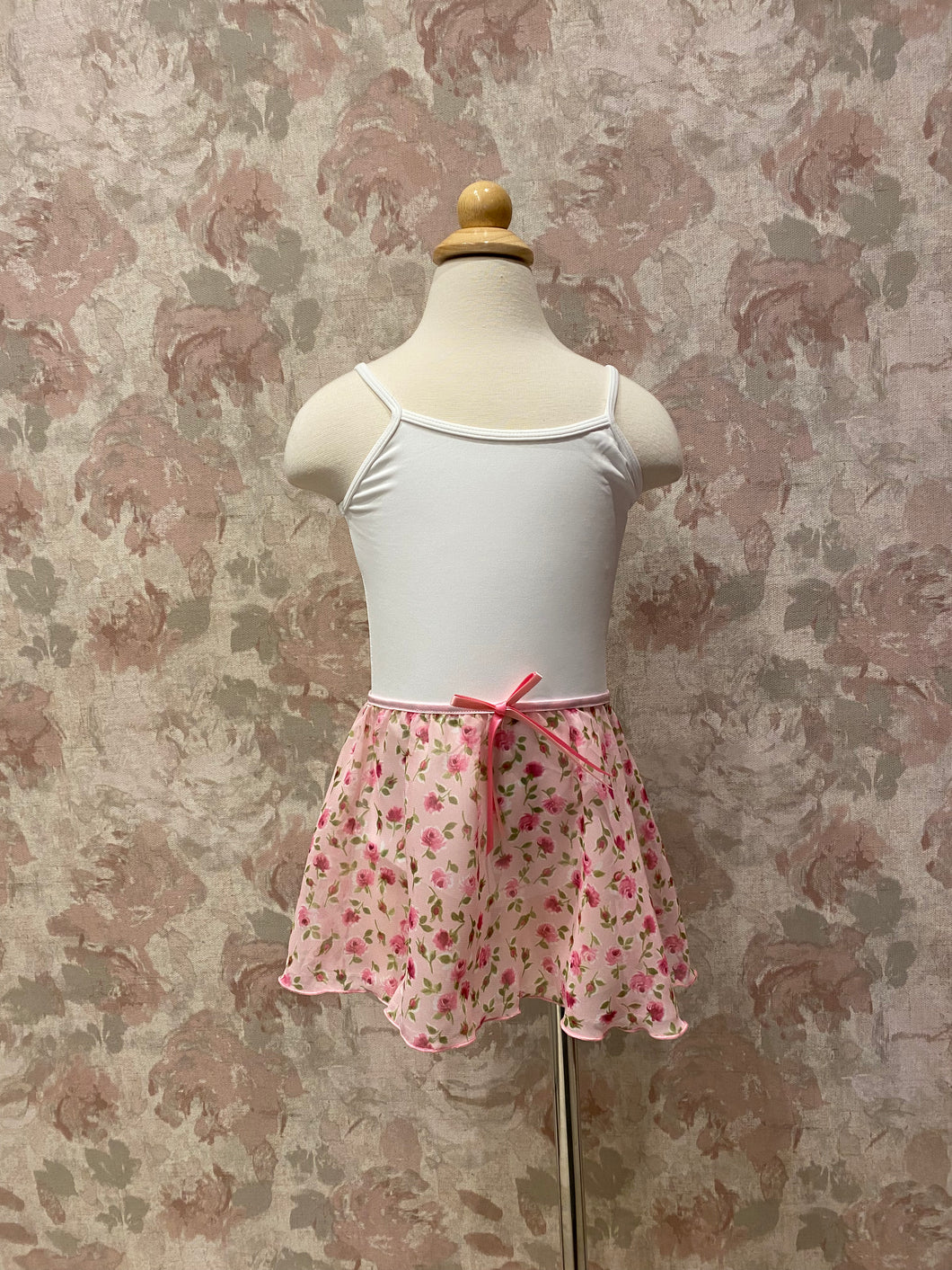 Girls Pink Rose Pull On Skirt