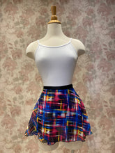 Load image into Gallery viewer, Ladies Modern Pink Blue Plaid Print Wrap On Skirt
