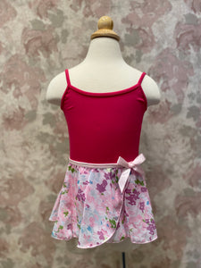 Girls Pastel Flower Pink Skirt