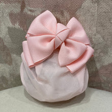 Load image into Gallery viewer, Grosgrain 8 Loop Pink Bow With Snood
