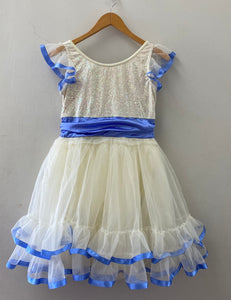Ivory & Blue Tutu Dress