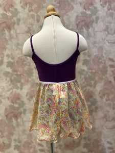 Girls Yellow Spring Floral Pull On Skirt