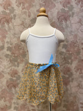 Load image into Gallery viewer, Girls Light Blue Ditsy Floral Mock Pull On Skirt
