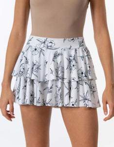 Girls Moonflower Double Tiered Skirt Print